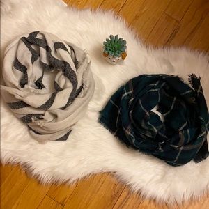 Charlotte Russe plaid blanket scarf bundle